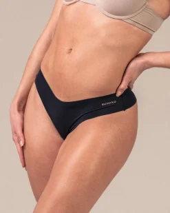 3-pack No Show Thong Black