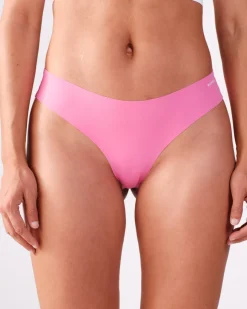 3-pack No Show Thong Pink/Blue/White