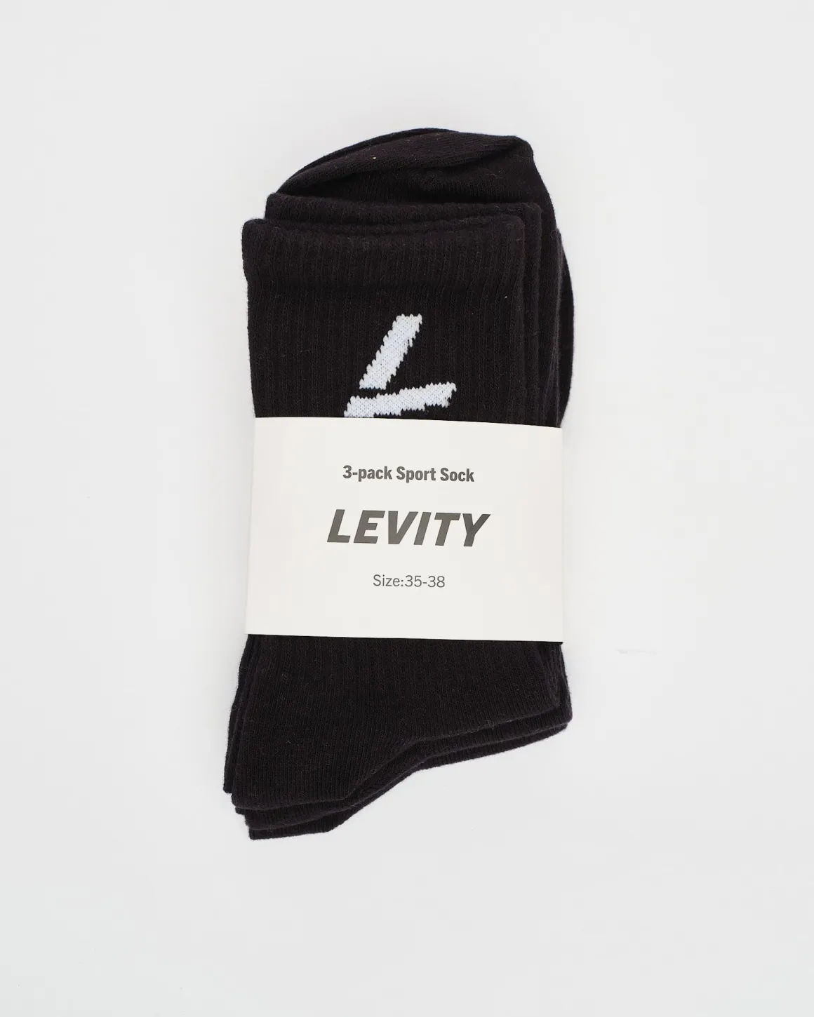 3-pack Sport Sock Black/White Logo