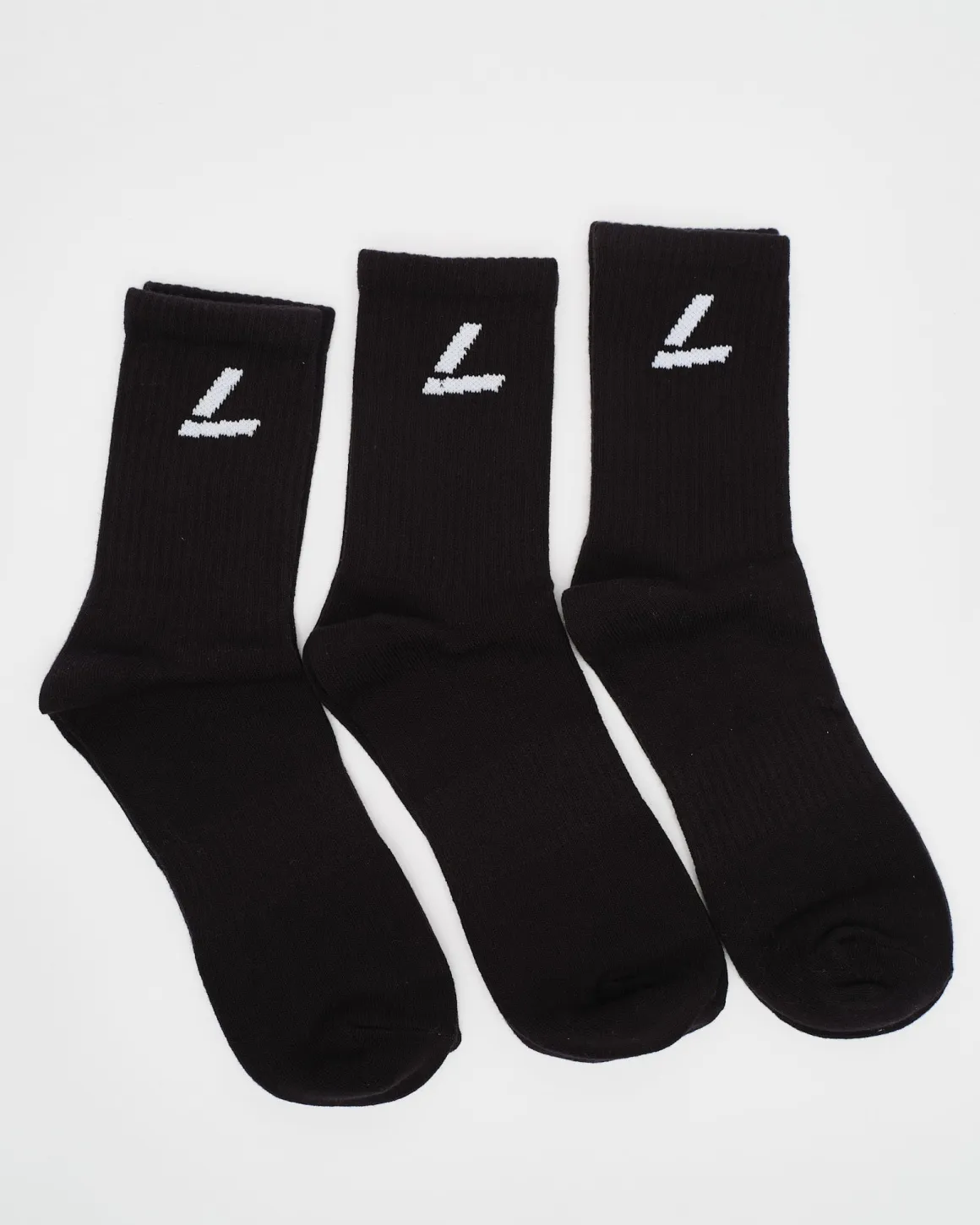 3-pack Sport Sock Black/White Logo