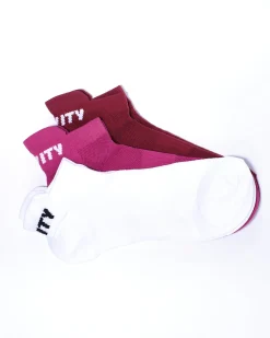 3-pack Training Sock White/Pink/Burgundy