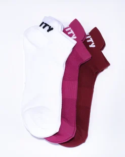 3-pack Training Sock White/Pink/Burgundy