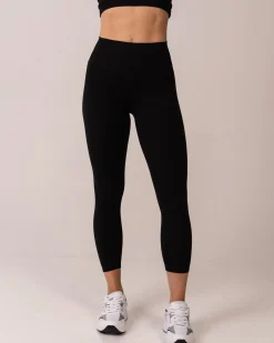 Perfect Rib Bra + Air Legging Cropped Black SET