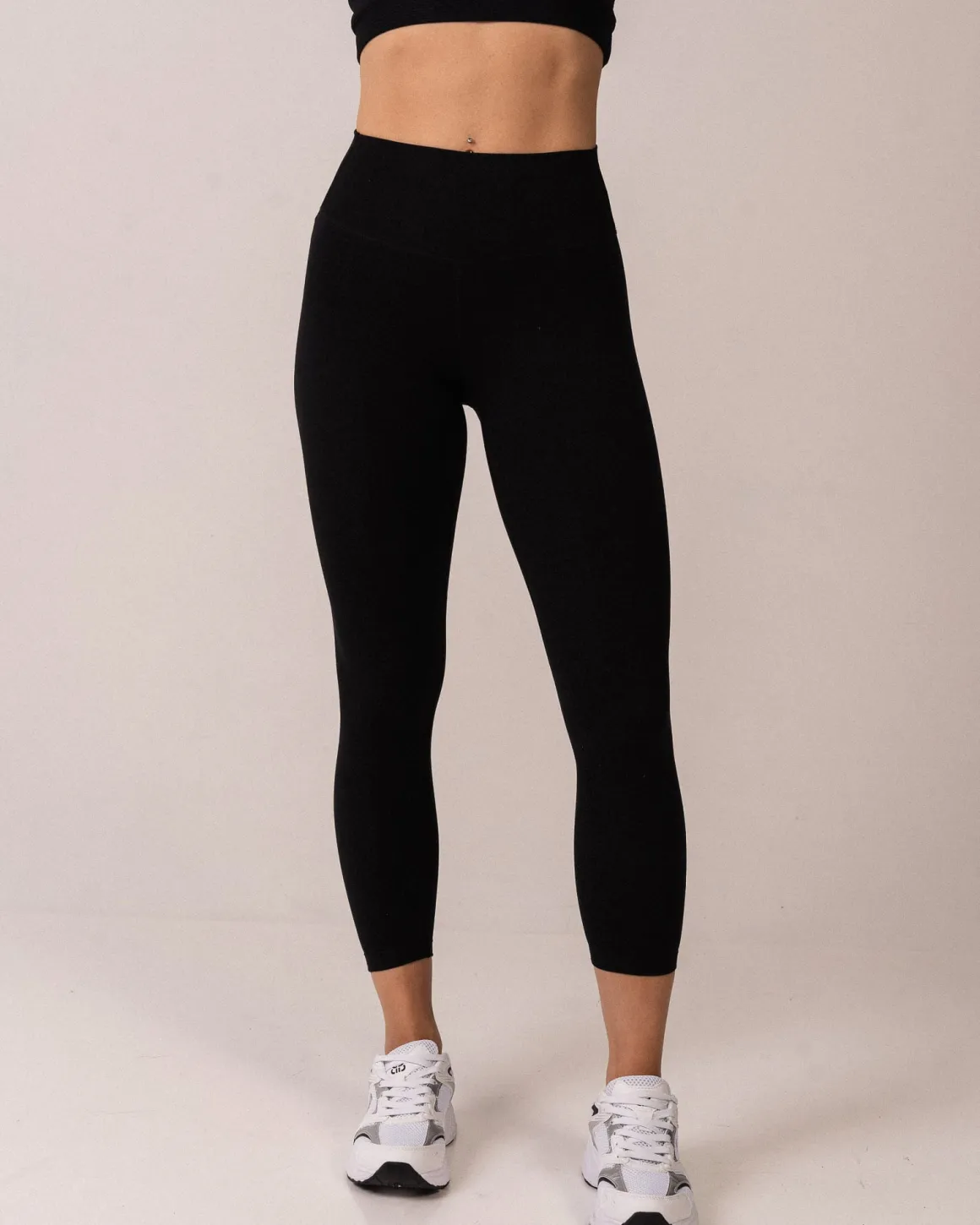 Perfect Rib Bra + Air Legging Cropped Black SET