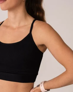 Perfect Rib Bra + Air Legging Cropped Black SET