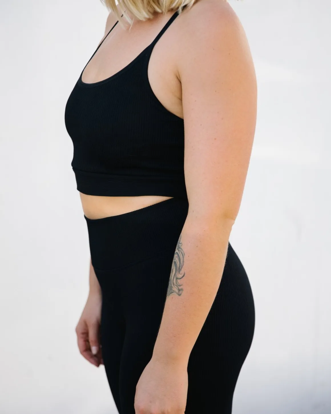 Perfect Rib Bra Black + Green 2-PACK