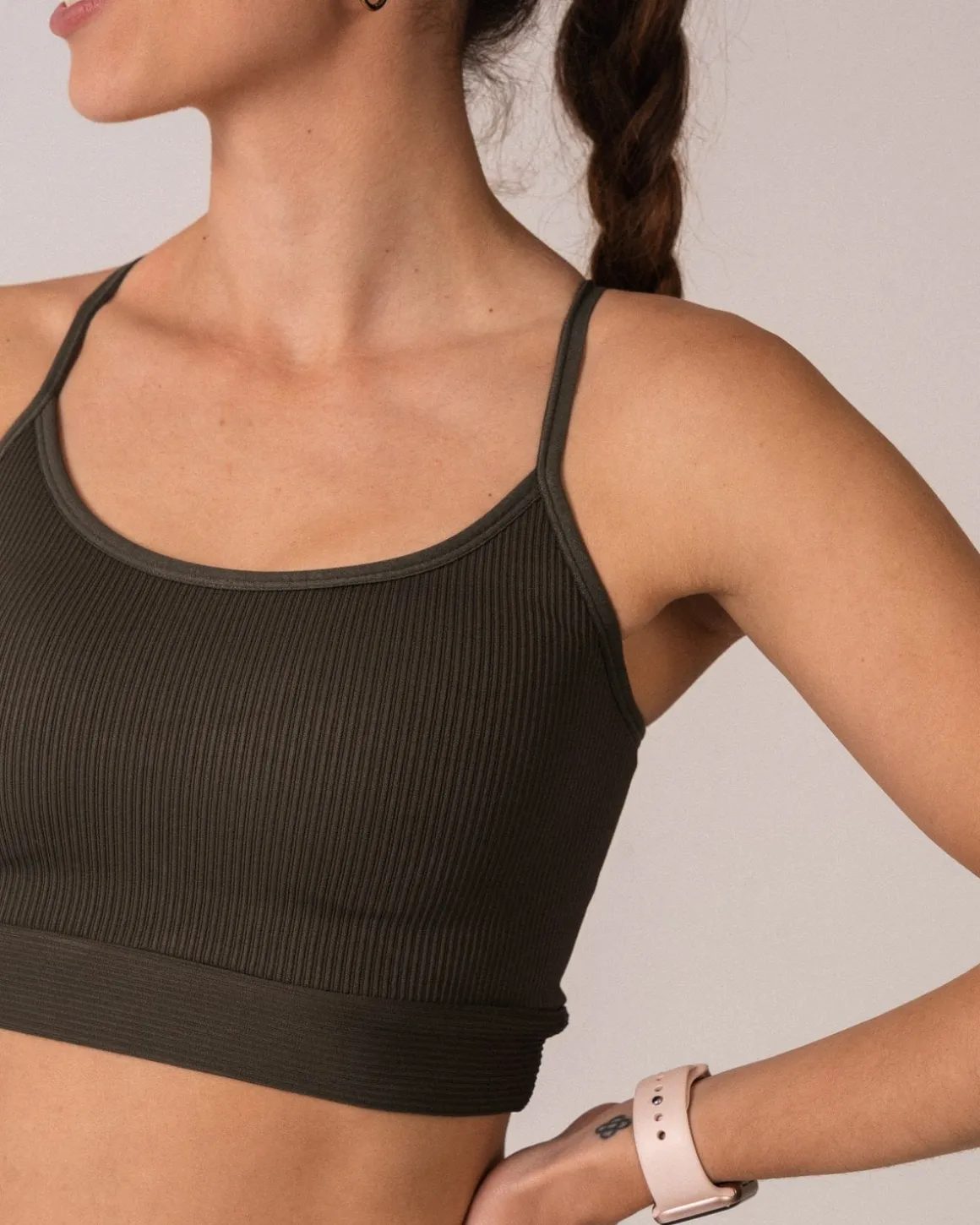 Perfect Rib Bra Black + Green 2-PACK