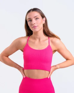 Perfect Rib Bra Pink Rasberry