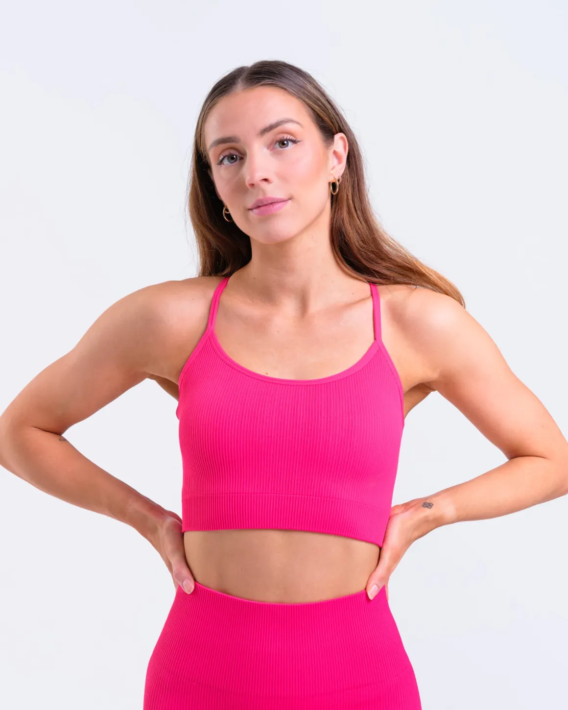 Perfect Rib Bra Pink Rasberry