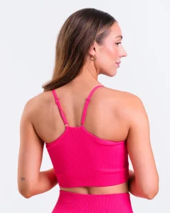 Perfect Rib Bra Pink Rasberry