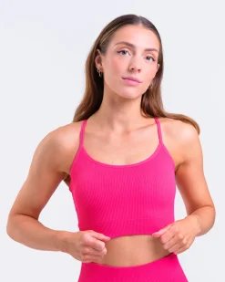 Perfect Rib Bra Pink Rasberry