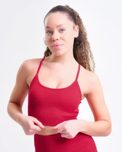 Perfect Rib Bra Red Chili