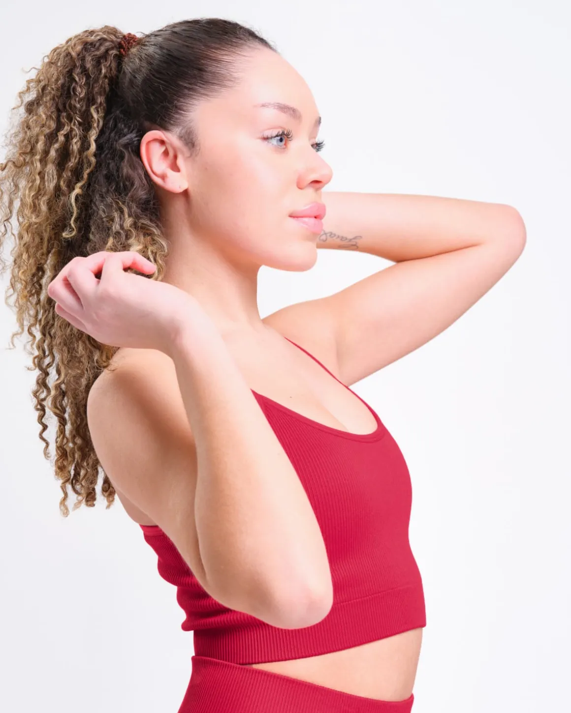 Perfect Rib Bra Red Chili