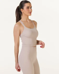 Perfect Rib Croptop Beige