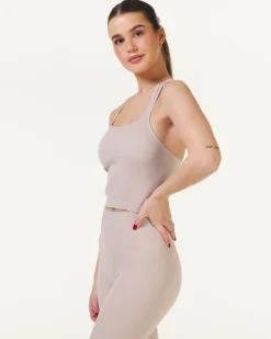 Perfect Rib Croptop Beige