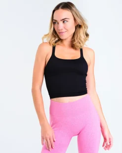 Perfect Rib Crop Top Black