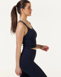 Perfect Rib Croptop Navy + Wine 2-PACK