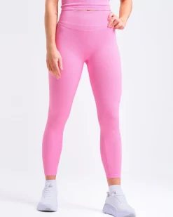 Perfect Rib Crop Top + Perfect Rib Scrunchie Tights Pink Bubblegum SET