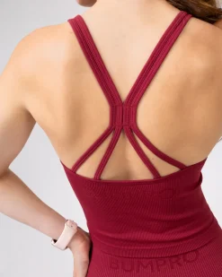 Perfect Rib Crop Top Red Tibetan