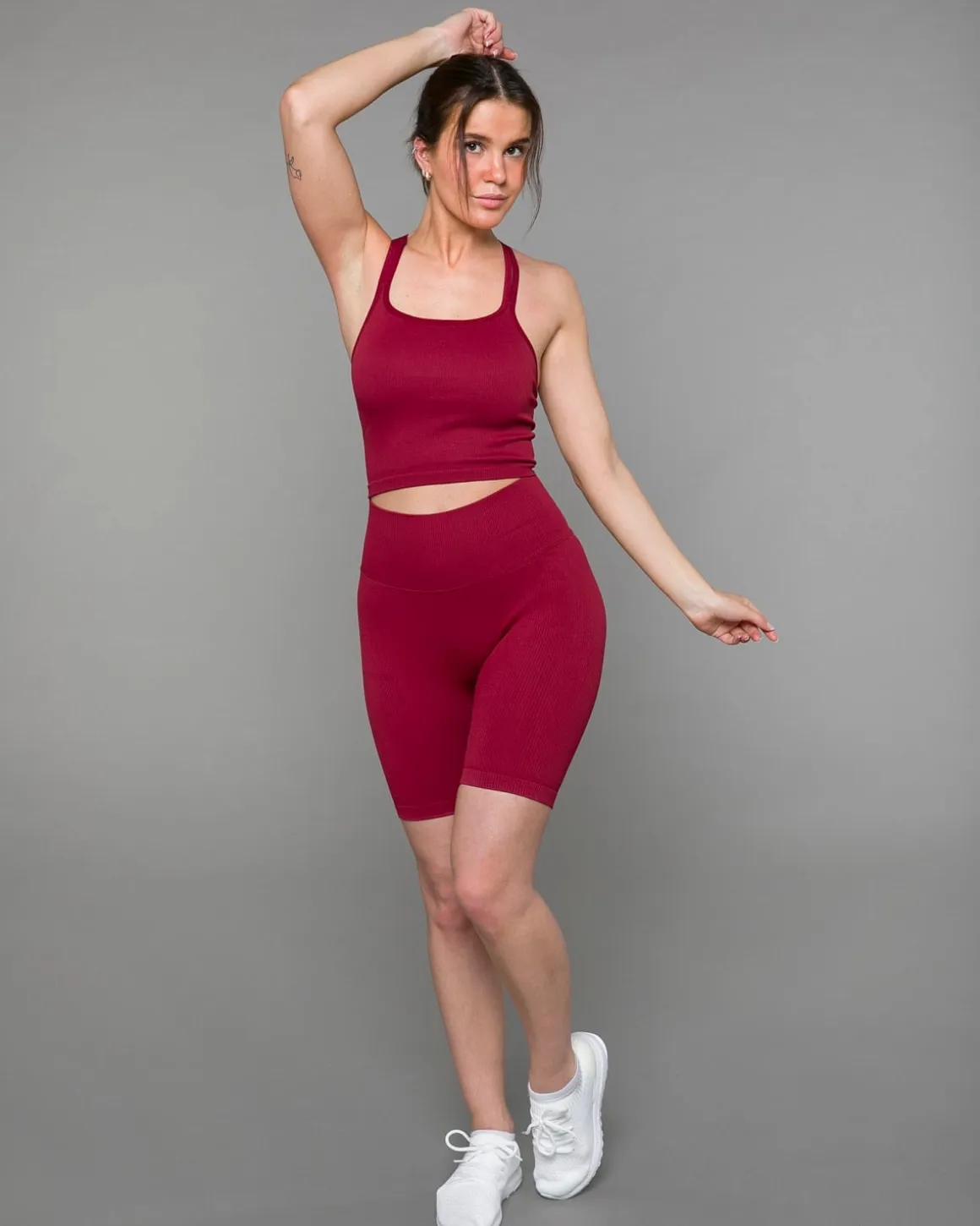 Perfect Rib Croptop Wine