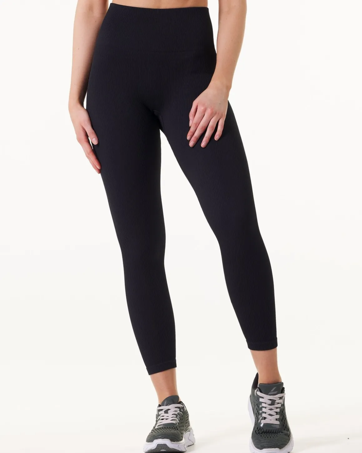Perfect Rib LS Frill + Perfect Rib Tights Black SET