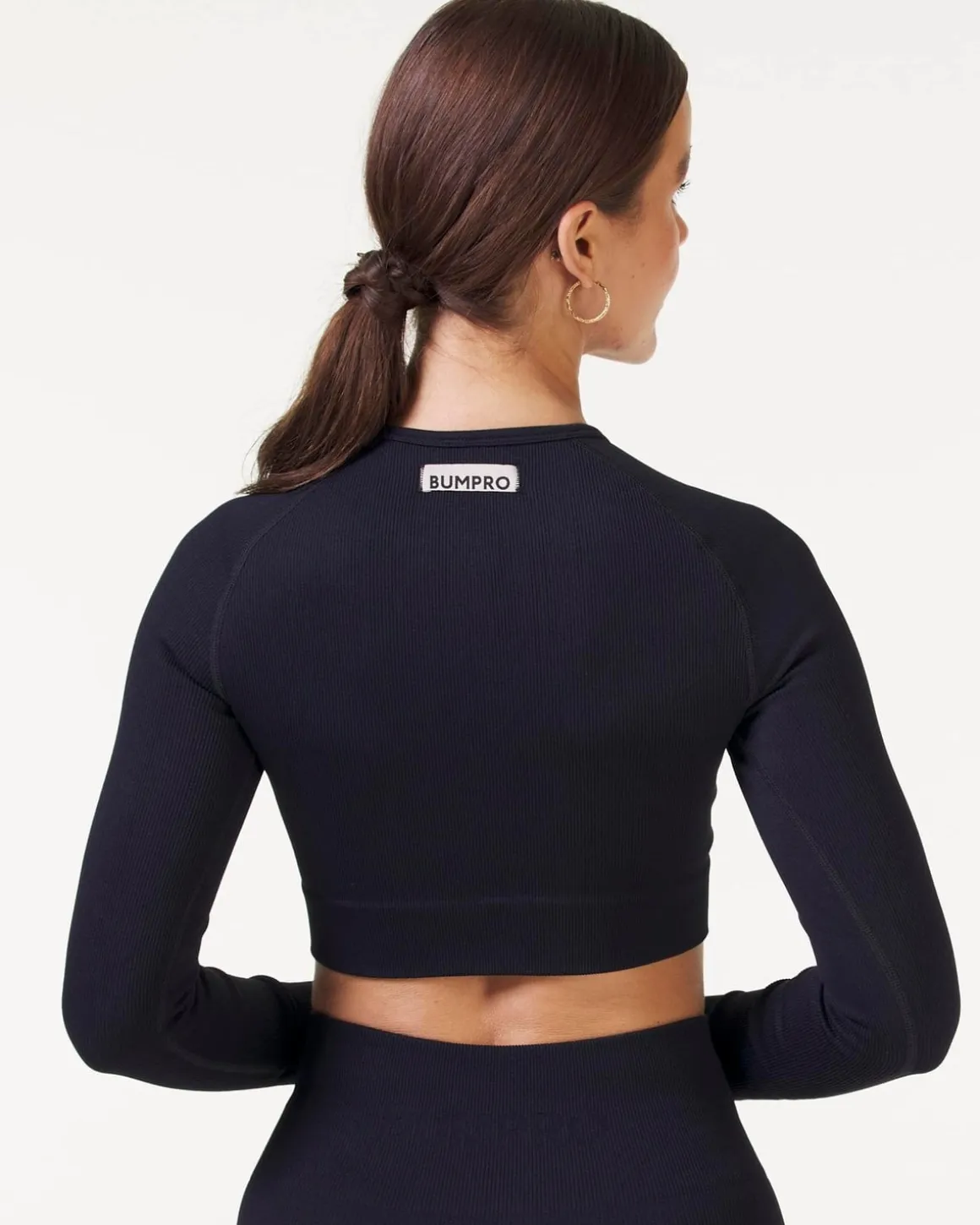 Perfect Rib LS Frill + Perfect Rib Tights Black SET