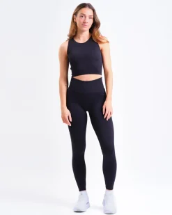 Perfect Rib Racer Tank Black