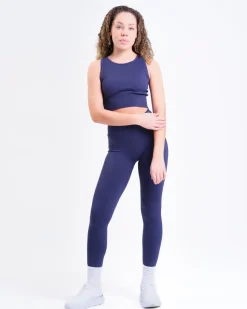 Perfect Rib Racer Tank Blue Navy