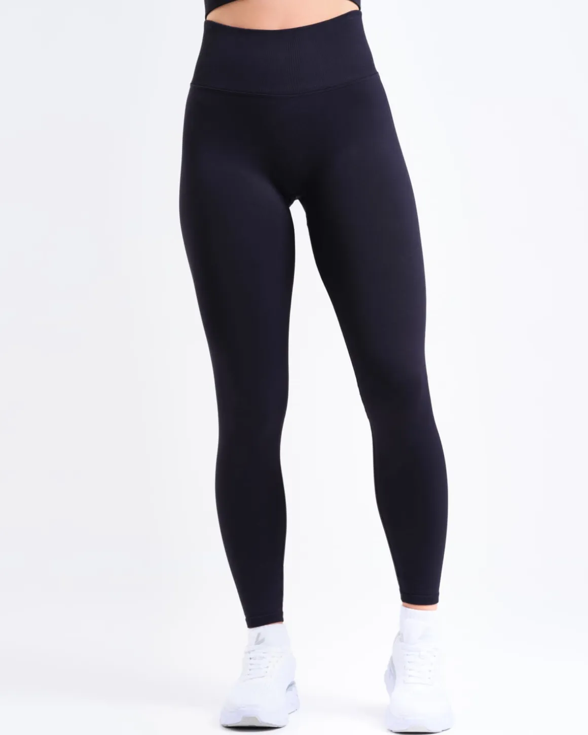 Perfect Rib Racer Tank + Contour Seamless Tights Black SETT