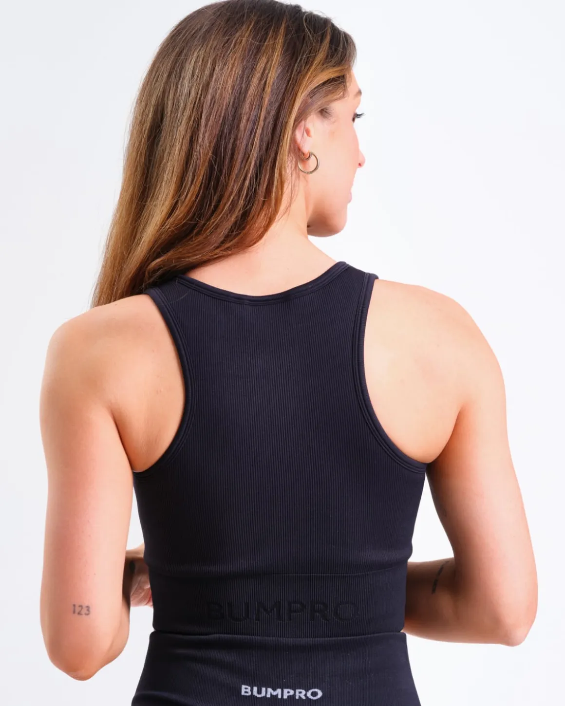 Perfect Rib Racer Tank + Contour Seamless Tights Black SETT
