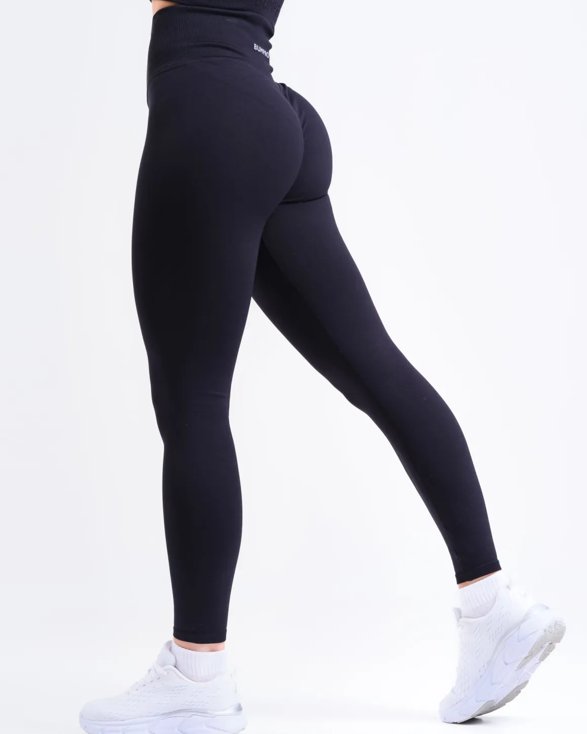 Perfect Rib Racer Tank + Contour Seamless Tights Black SET