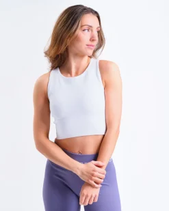 Perfect Rib Racer Tank White