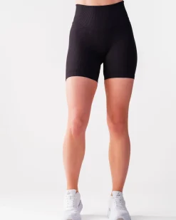 Perfect Rib Scrunchie Shorts 5″ Black