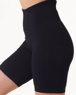 Perfect Rib Scrunchie Shorts 7″ Black