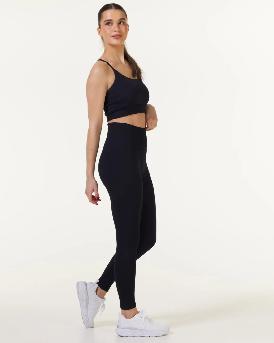 Perfect Rib Scrunchie Tights Black 2-PACK