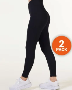 Perfect Rib Scrunchie Tights Black 2-PACK