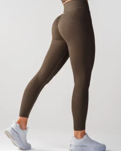 Perfect Rib Scrunchie Tights Military Green