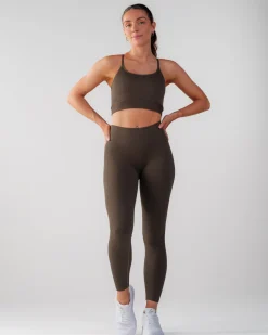 Perfect Rib Scrunchie Tights Military Green