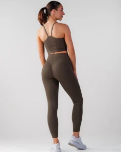 Perfect Rib Scrunchie Tights Military Green