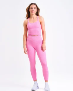 Perfect Rib Scrunchie Tights Pink Bubblegum