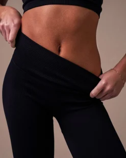 Perfect Rib Scrunchie Tights Black