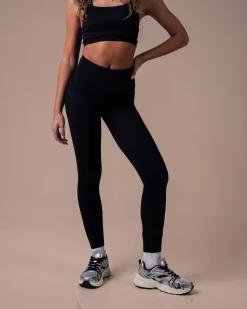 Perfect Rib Scrunchie Tights Black