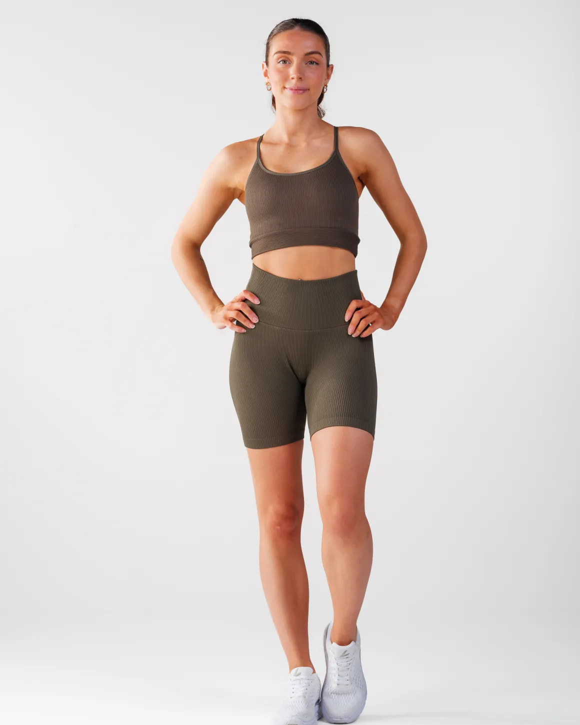 Perfect Rib Shorts 5″ Military Green