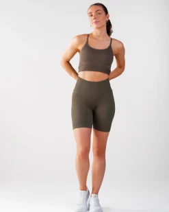 Perfect Rib Shorts 5″ Military Green