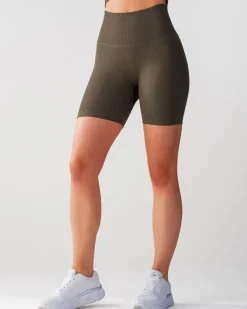 Perfect Rib Shorts 5″ Military Green
