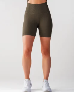 Perfect Rib Shorts 5″ Military Green