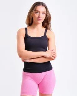 Perfect Rib Singlet Black