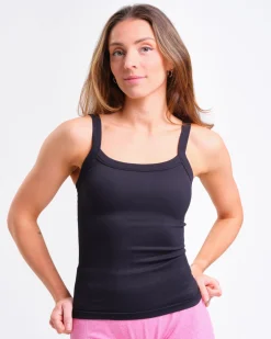 Perfect Rib Singlet Black
