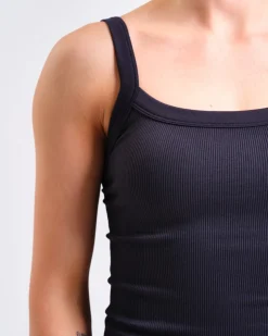 Perfect Rib Singlet Black 2-PACK