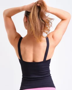 Perfect Rib Singlet Black 2-PACK